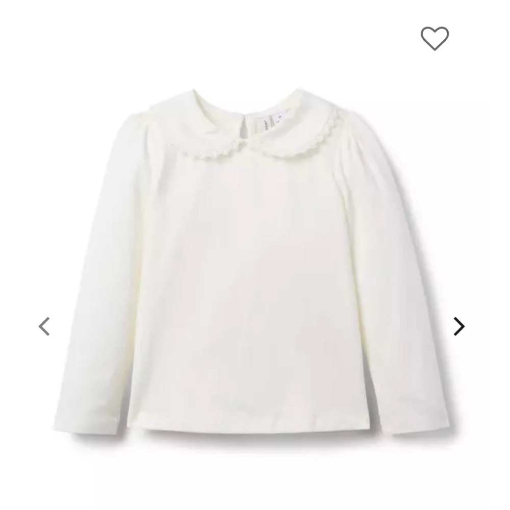 ❌sold 5T Janie and jack Crochet trim collar top